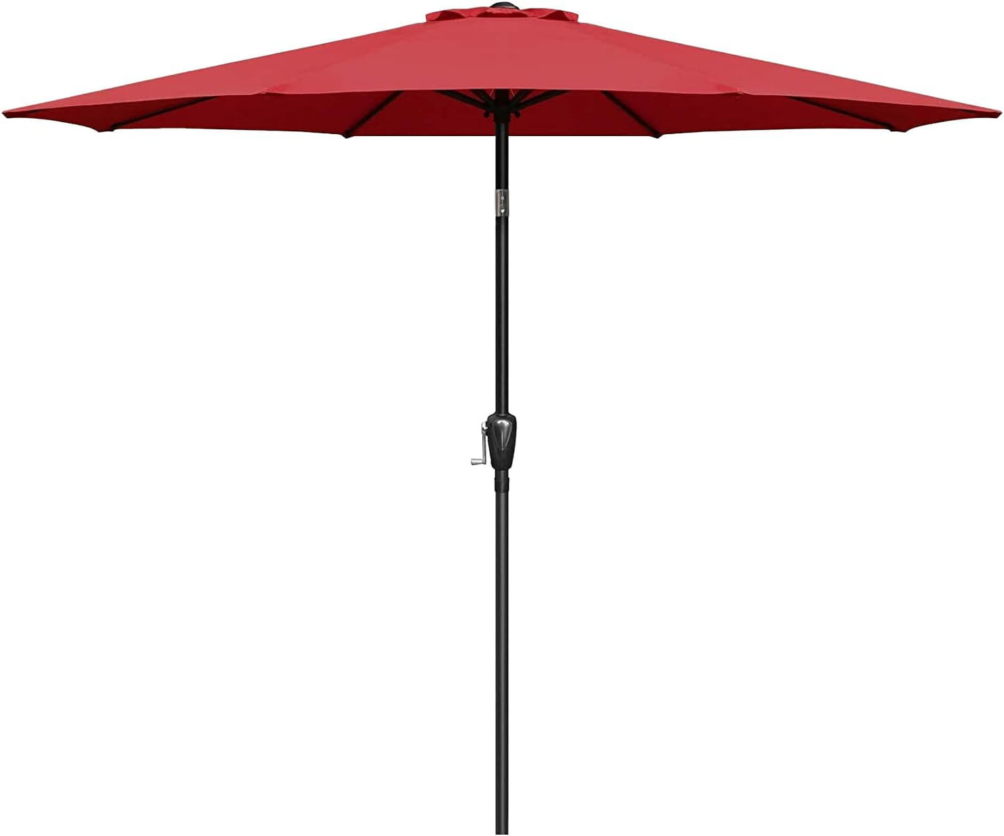 Simple Deluxe 9ft Outdoor Market Table Patio Umbrella with Button Tilt, Crank an