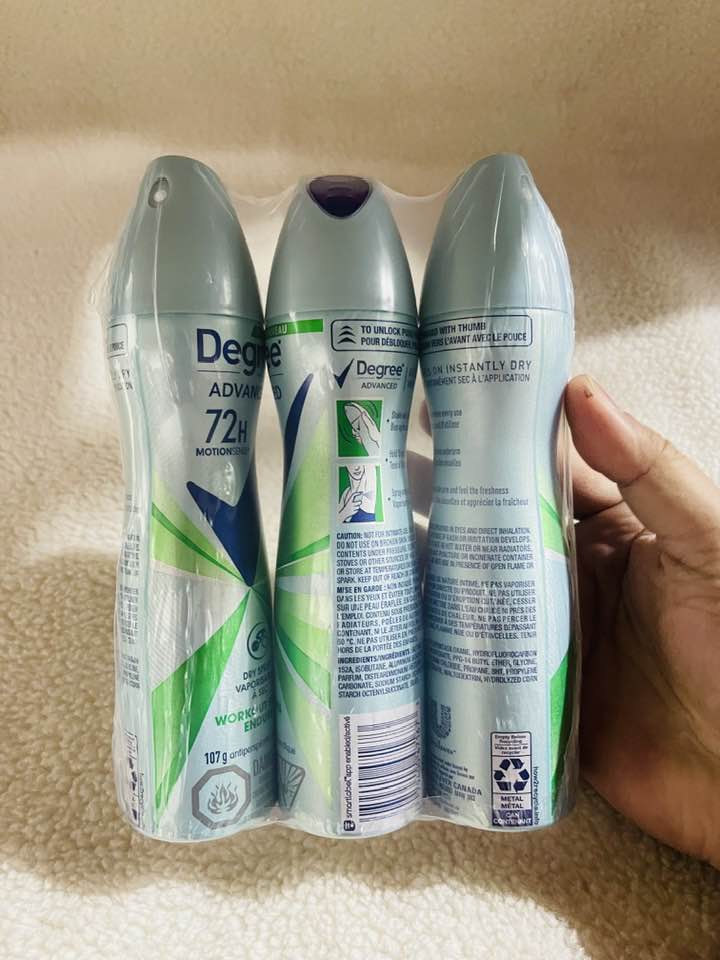 Degree for Women Dry Spray Antiperspirant for 48-hour Hi-Impact odour protection Workout Endure antibacterial odour protection 107 g