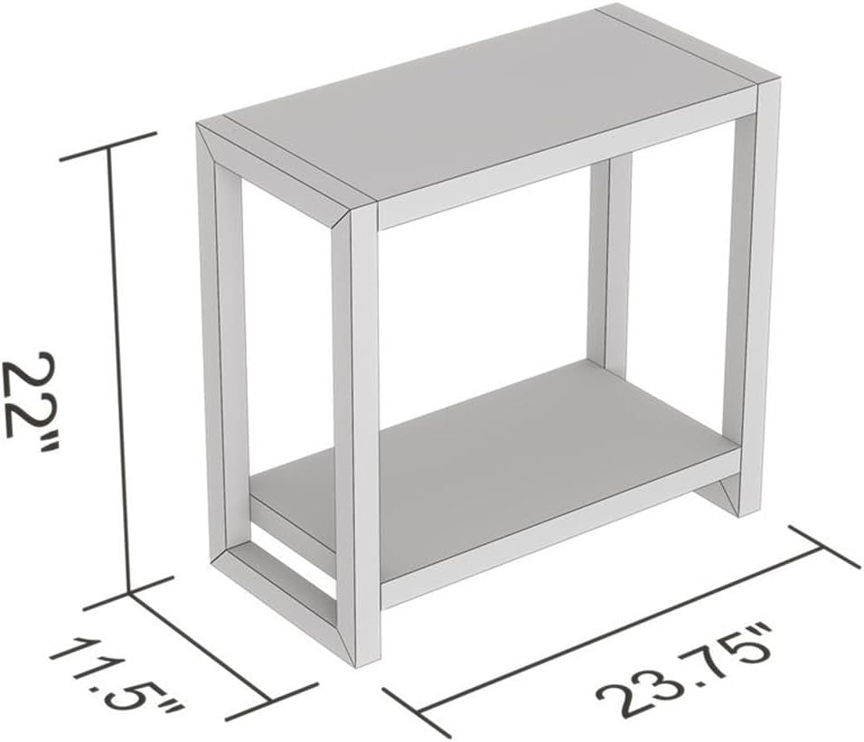 Safdie End Side Accent Table, Dark Grey