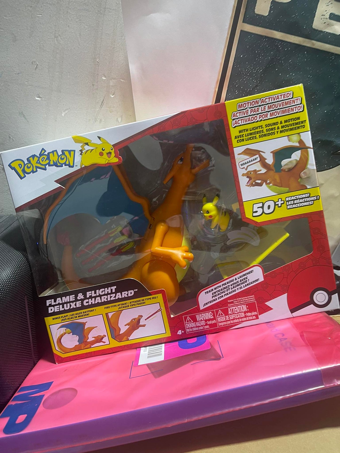 Pokémon Flame & Flight Deluxe Charizard Figure with 2-in Pikachu