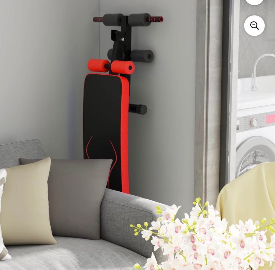 SuperFit Adjustable Weight Bench - Black/Red