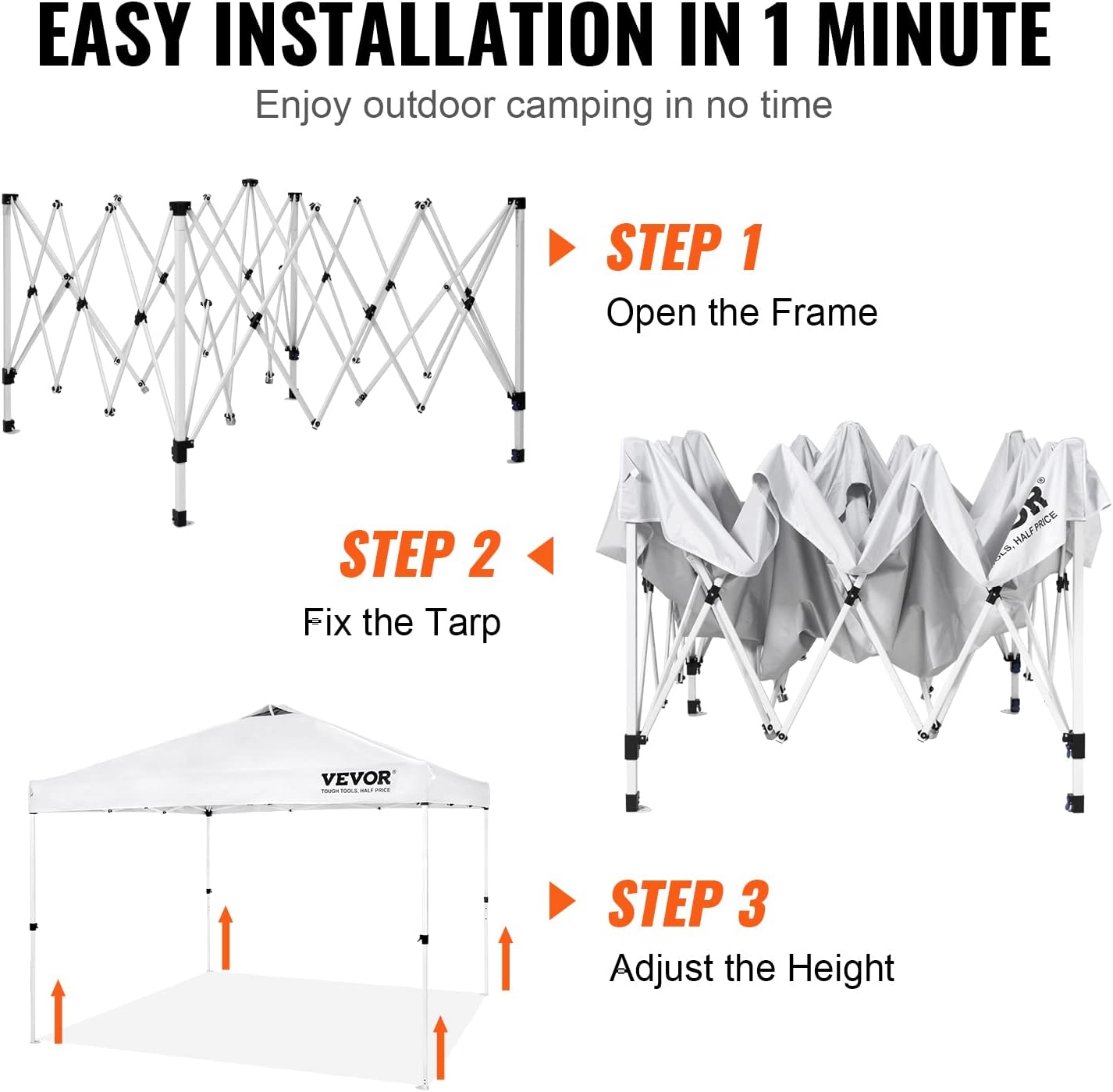 Pop-Up Canopy Tent – 10 x 10 ft!