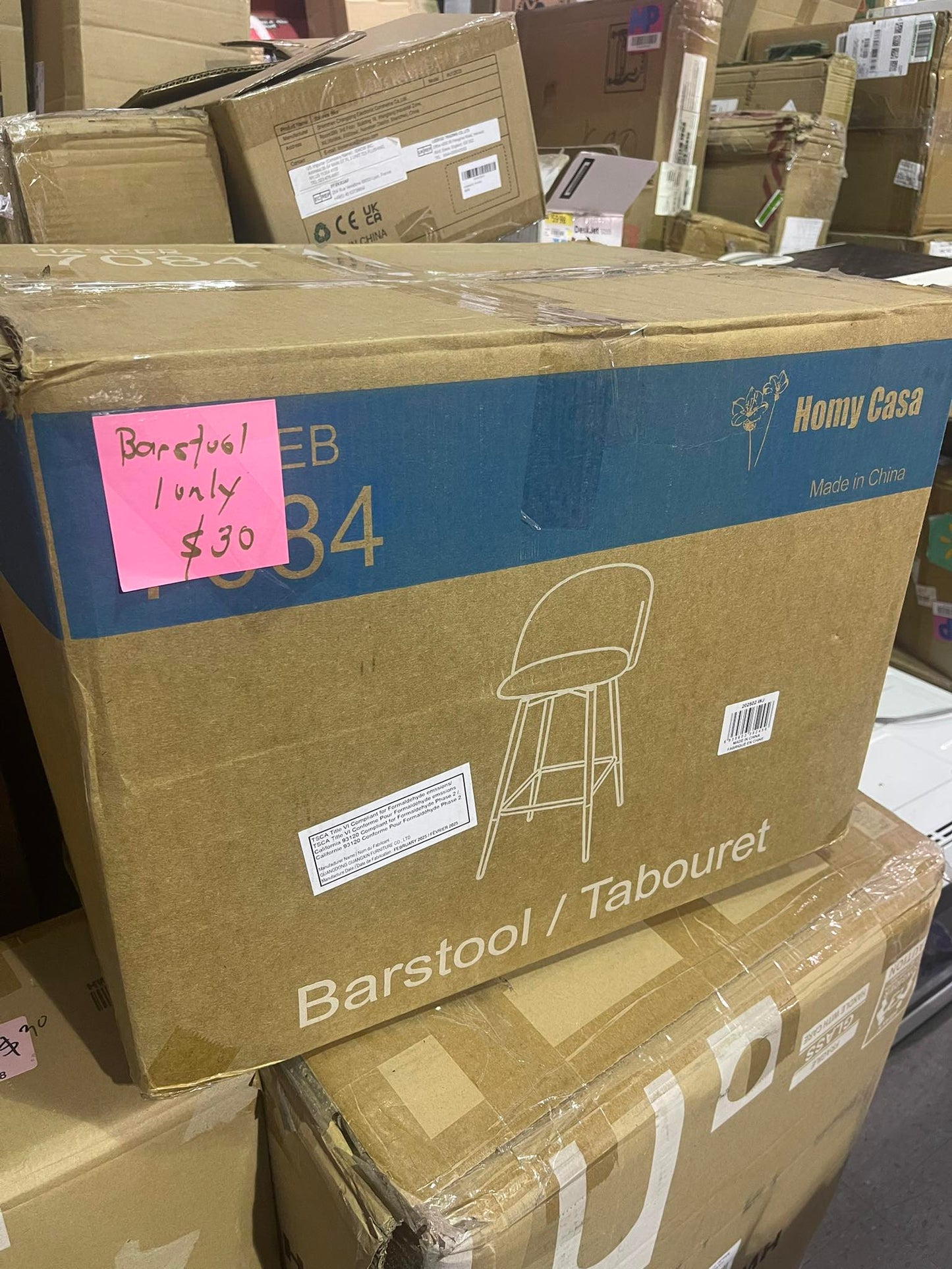 Homy Casa Set of 2 Modern Barstools β 26" Seat Height