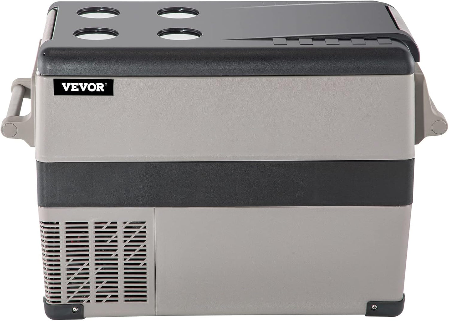 VEVOR 45L Portable Car Refrigerator 48 Quart LG Compact RV Fridge 12/24V DC & 110-240V AC Vehicle Car Truck Boat Mini Electric Freezer for Driving Travel Fishing Outdoor and Home Use -4°F-68°F
