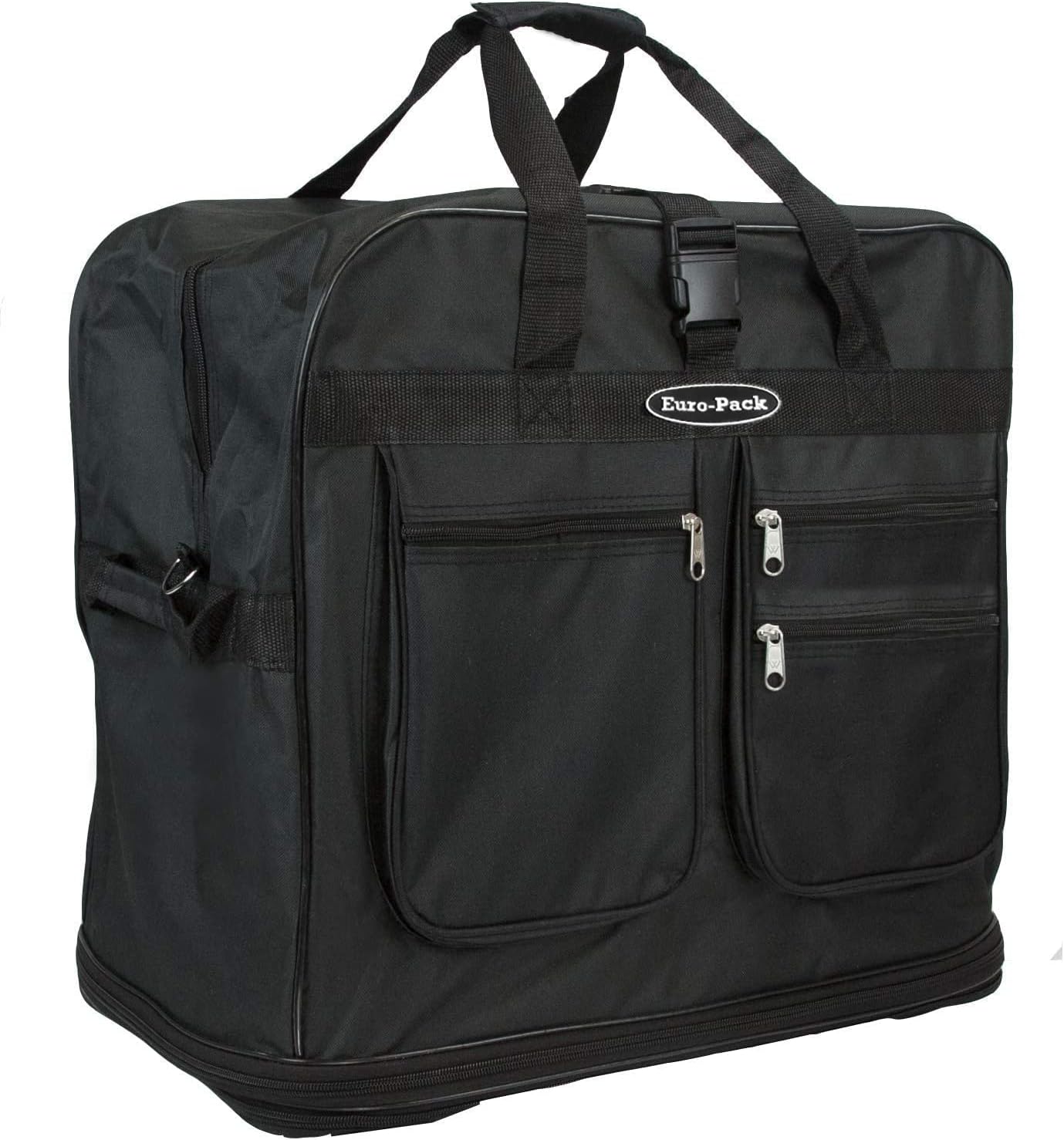 36" Rolling Wheeled Duffle Bag Spinner Suitcase Expandable Luggage (36 Inch, Black)