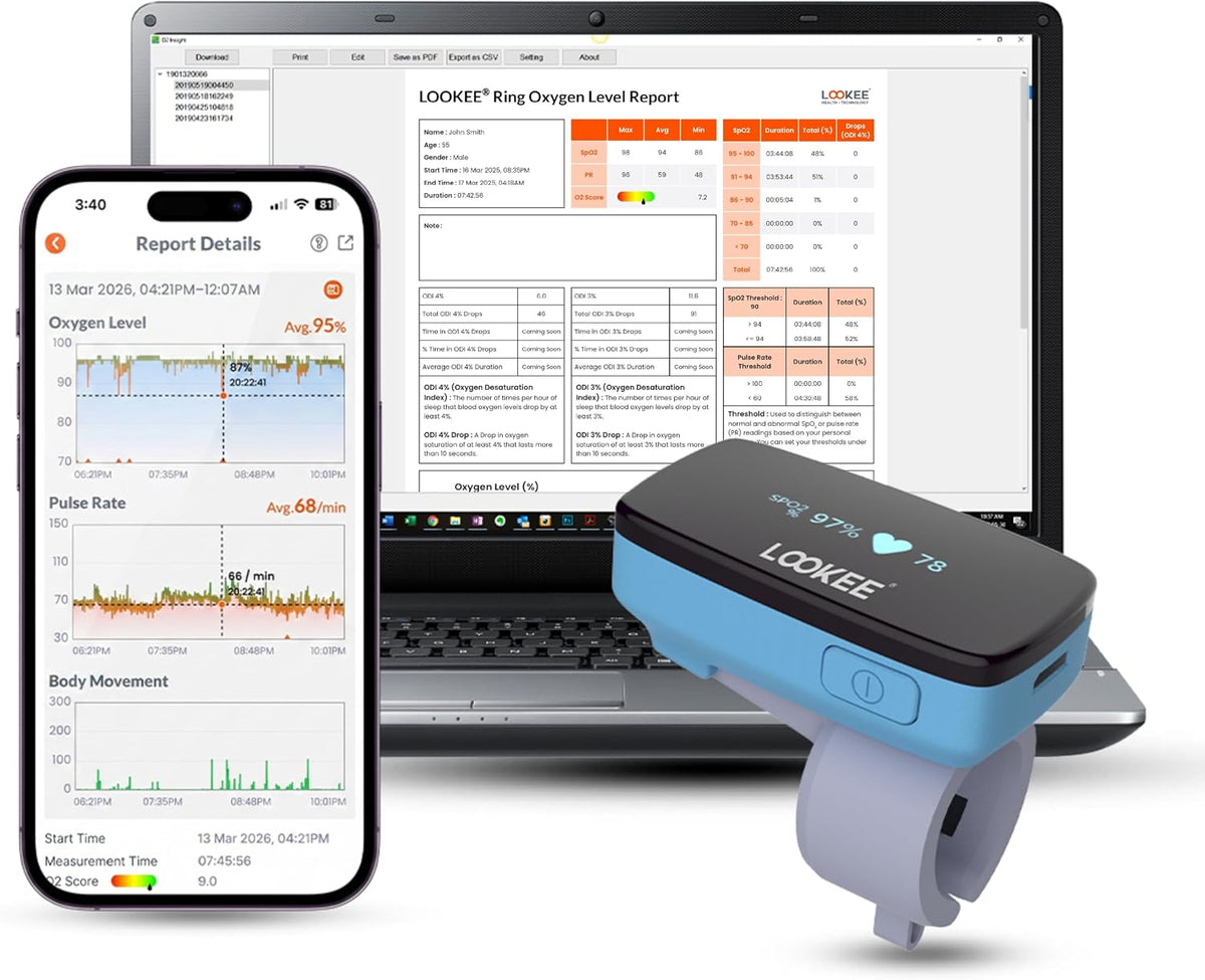 LOOKEE RING PRO SLEEP OXYGEN MONITOR
