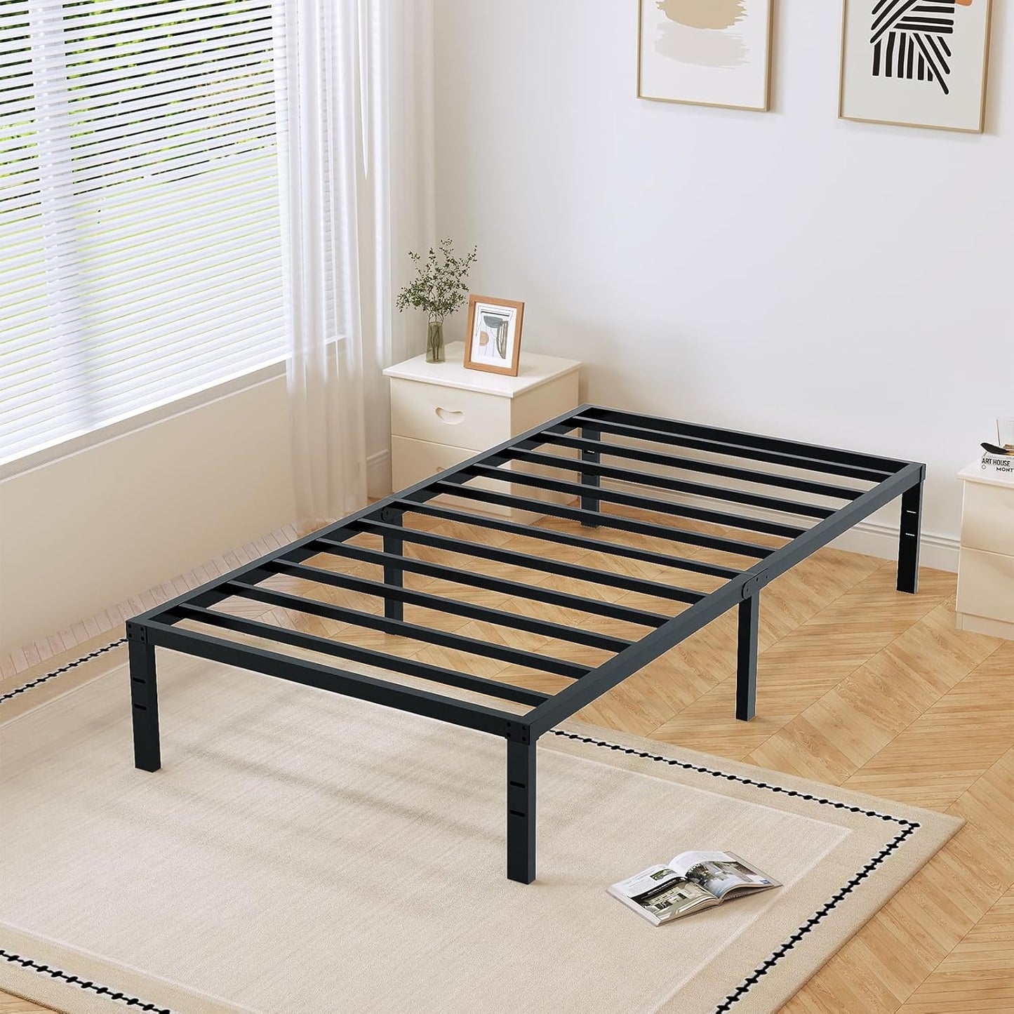 Twin Bed Frame Heavy Duty Metal Platform