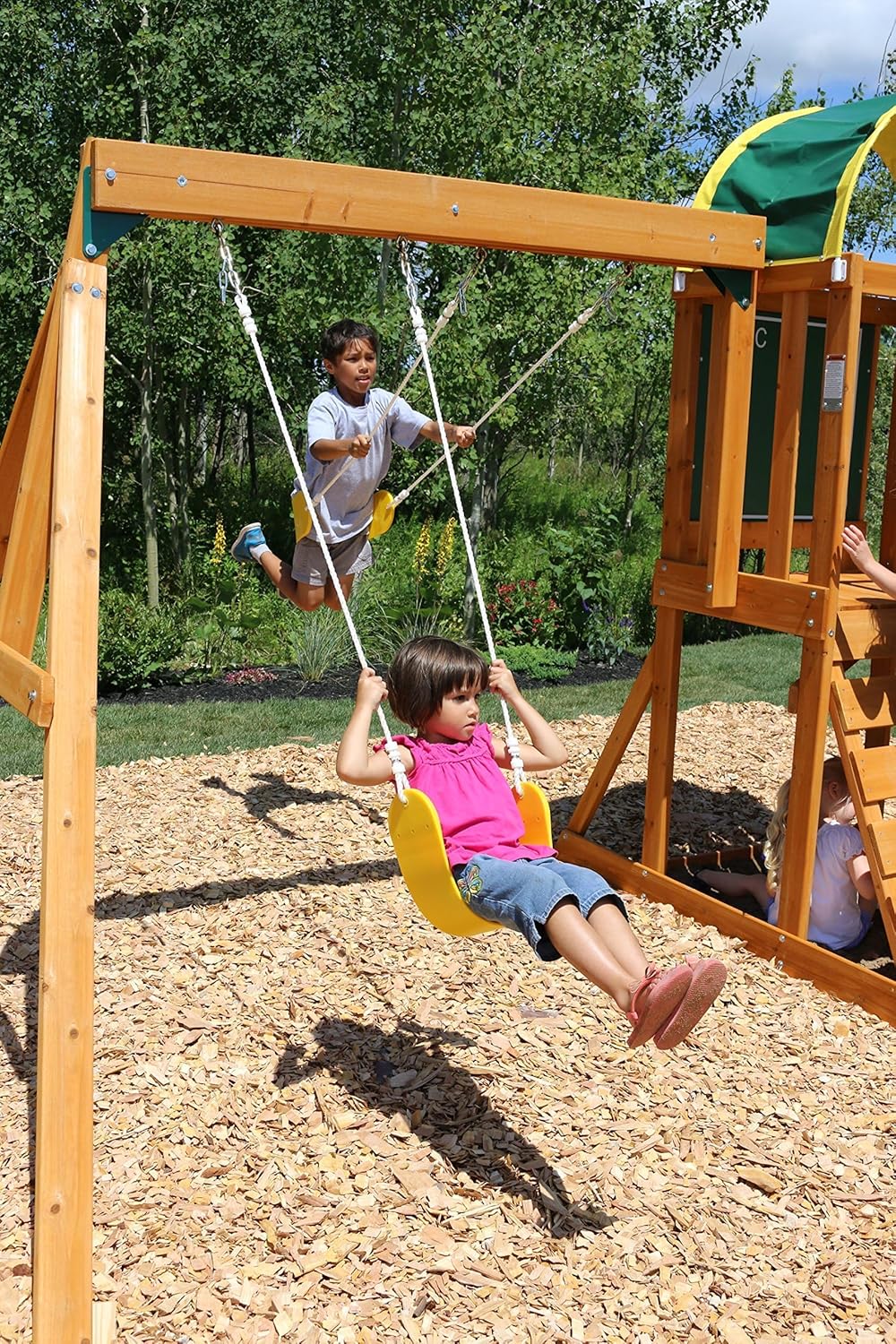 KidKraft 400 Ainsley Outdoor Swing Set / Playset – Multicolor
