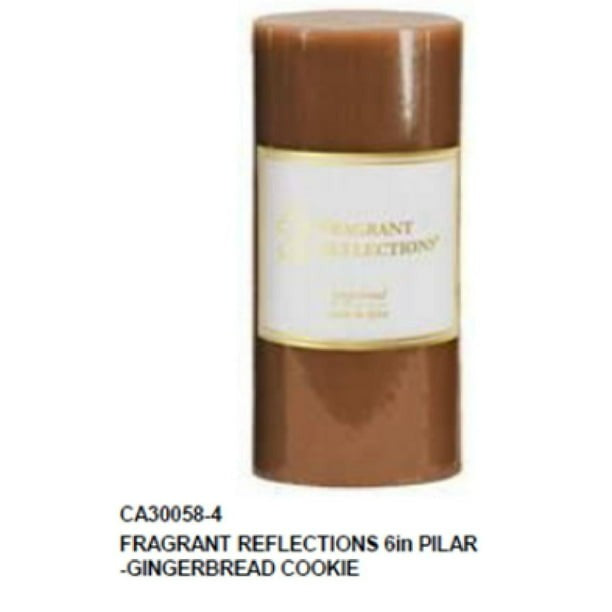 Fragrant Reflection 6" Pillar Candle (Gingerbread Cookie) -
