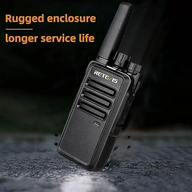 Retevis RT68 Walkie Talkies Rechargeable,Portable FRS Two-Way Radios for Adults,Heavy Duty 2 Way Radios Long Range,USB Charging Base,License Free Walkie Talkie for Road Trip Gifts Camping (2 Pack)