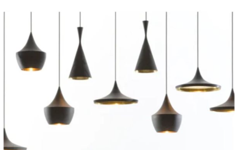 Plata Import Carol 3 8 H x 14-in D Black/Gold Aluminum Dome Shape Pendant Light