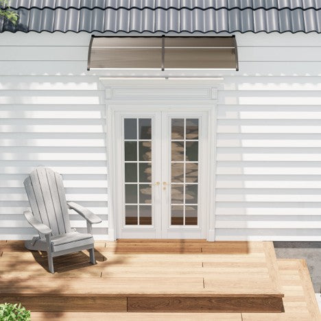 40 × 80 in Polycarbonate Door Awning, Outdoor Window Canopy