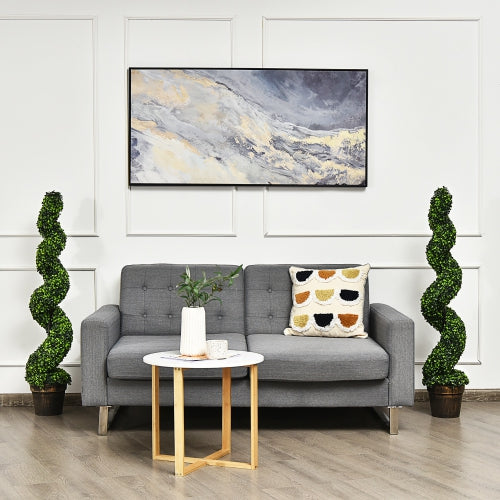Costway 2 Pack 4FT Artificial Spiral Boxwood Topiary Tree Indoor