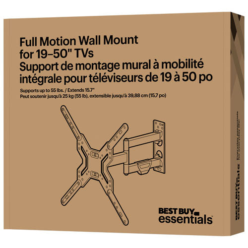 19" – 50" Full Motion TV Wall Mount