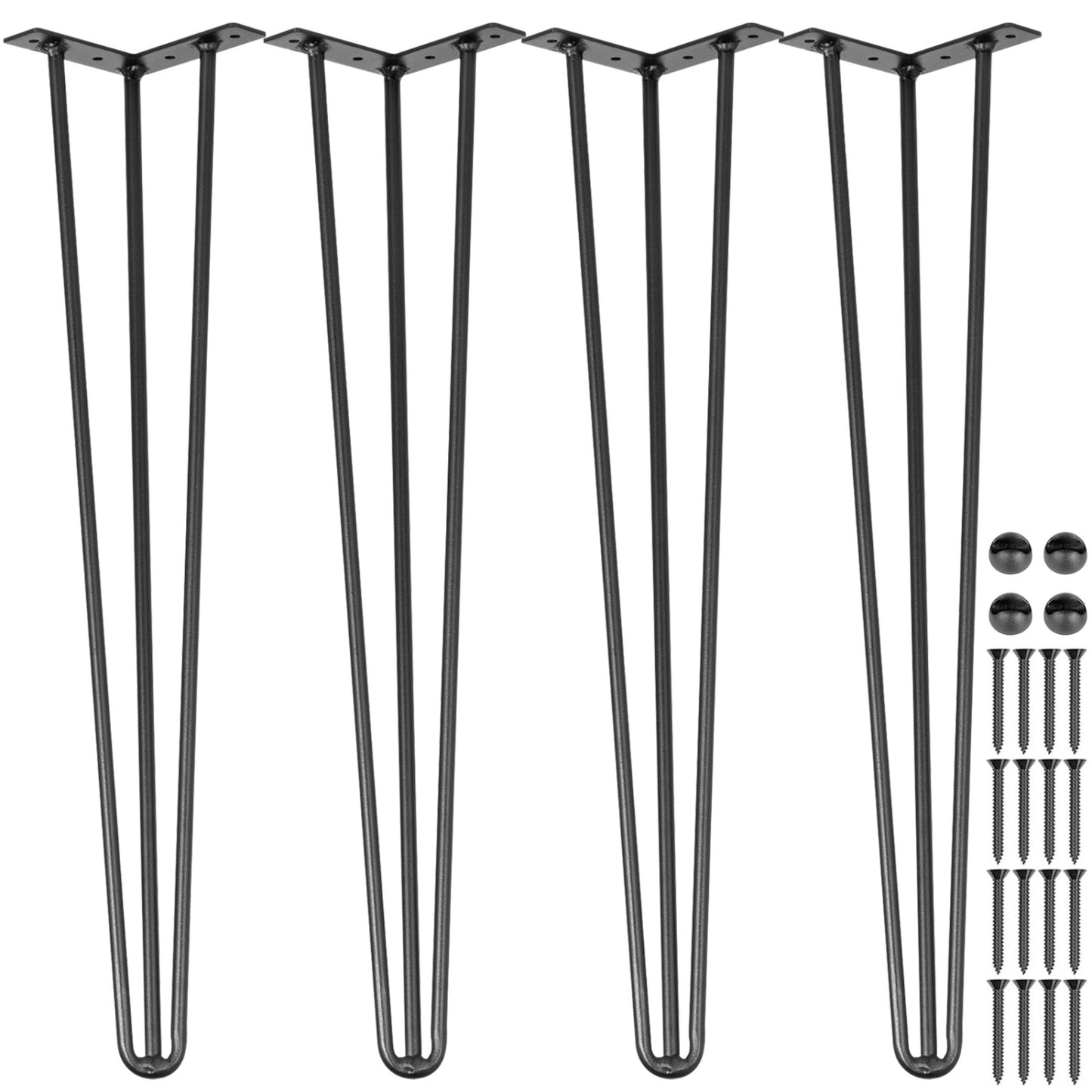 VEVOR 40” Hairpin Table Legs – Set of 4 (Black)