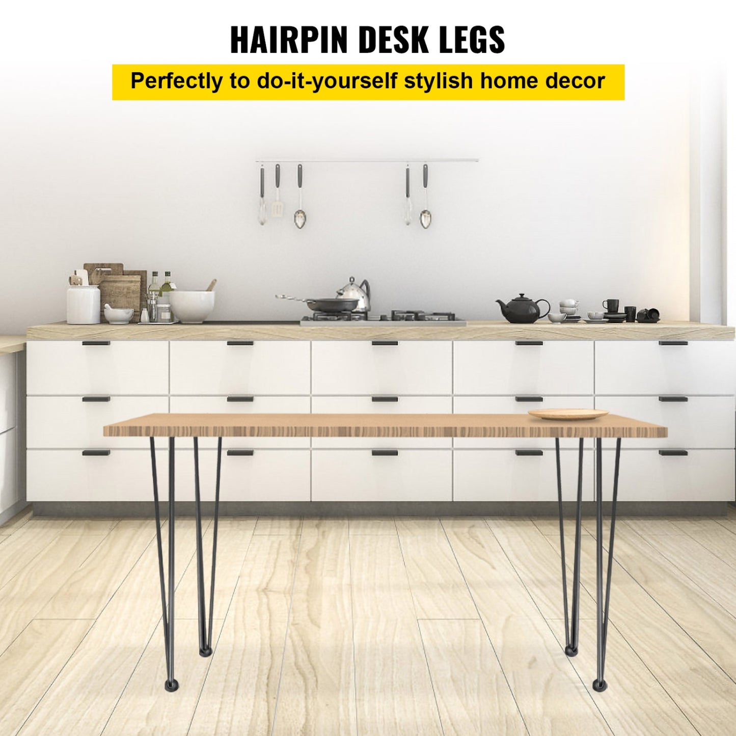 VEVOR 40” Hairpin Table Legs – Set of 4 (Black)