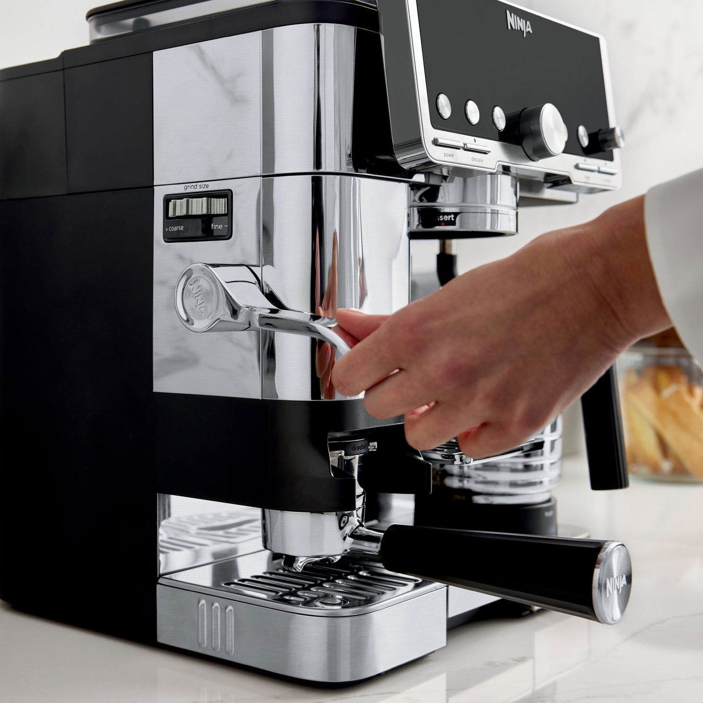 Ninja Luxe Café Pro Series 4‑in‑1 Espresso Machine – Black/Stainless Steel