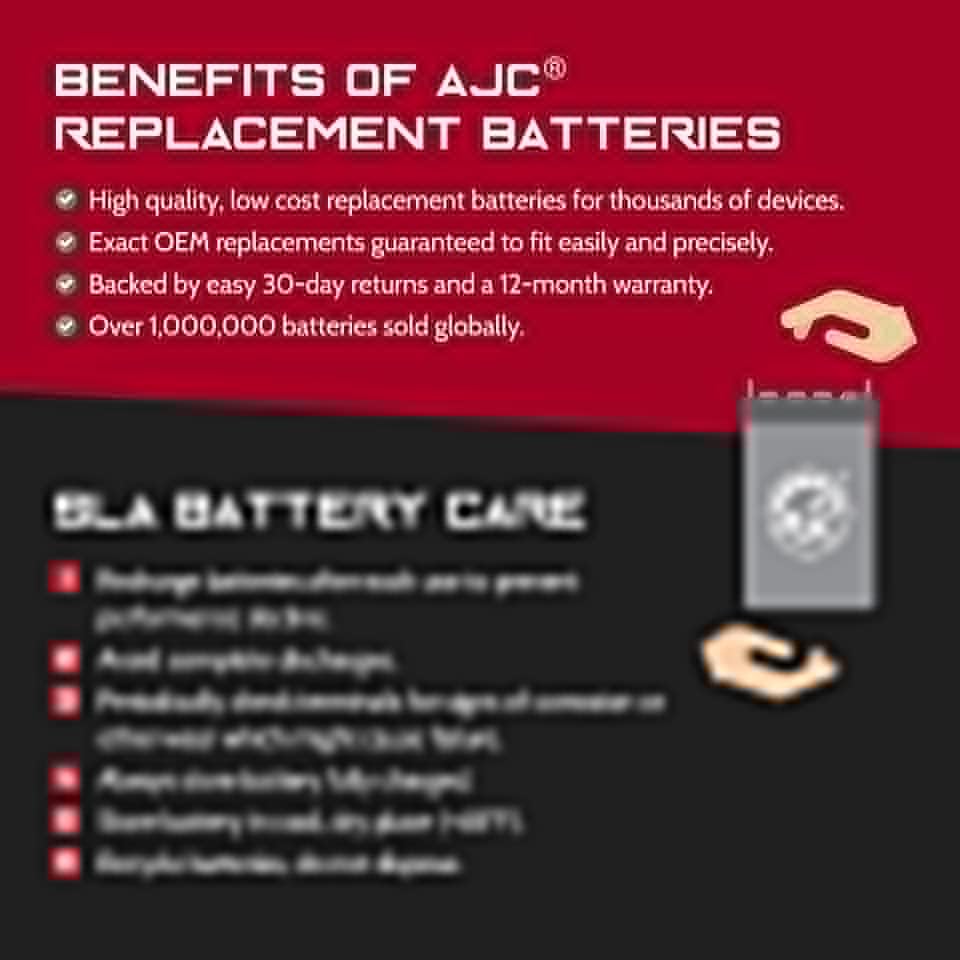 AJC 12V 7Ah Sealed Lead Acid - AGM - VRLA Battery