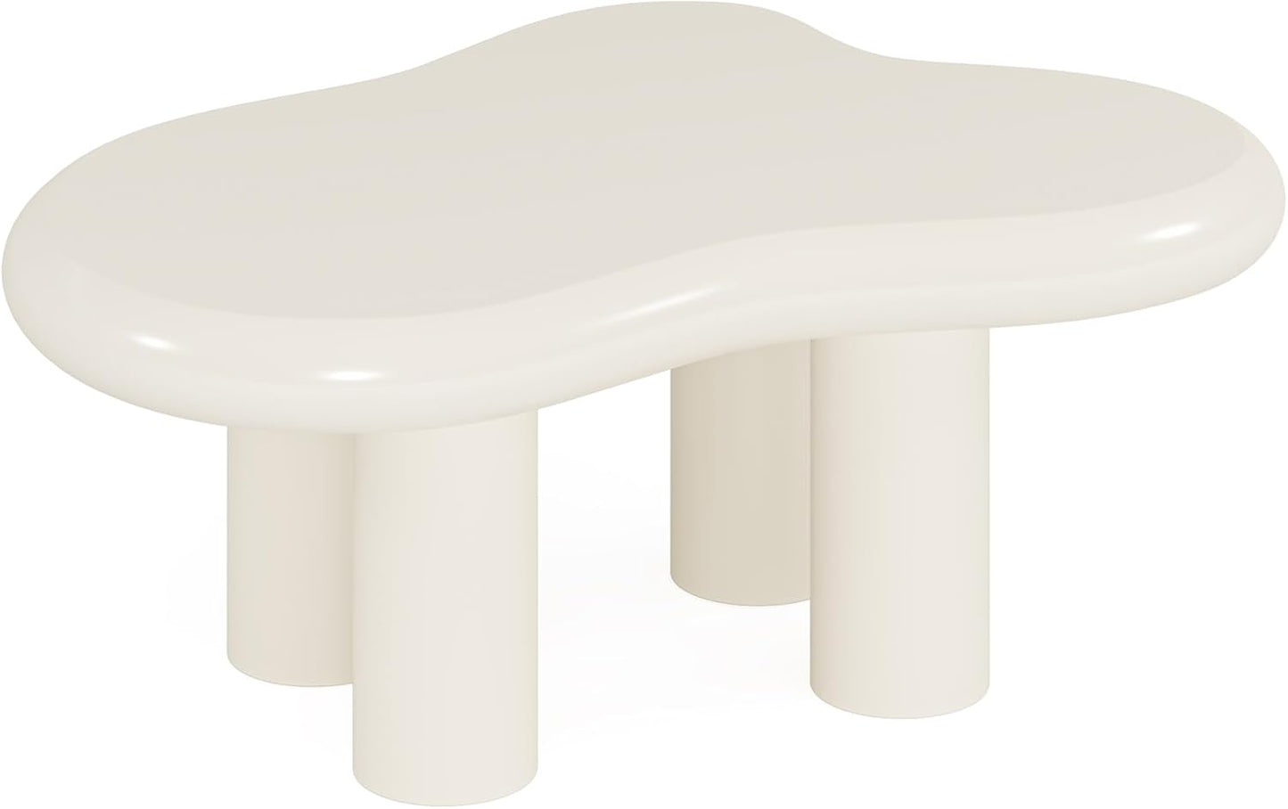 39.4" Cloud Coffee Table, Cute Cream Coffee Table