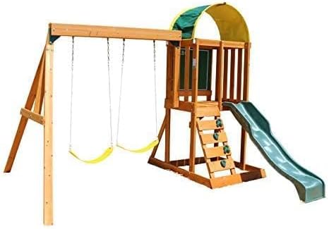 KidKraft 400 Ainsley Outdoor Swing Set / Playset – Multicolor