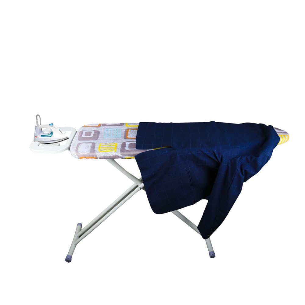 Full Size Premium Ironing Board – 4‐Layer Cushion + Height Adjustments