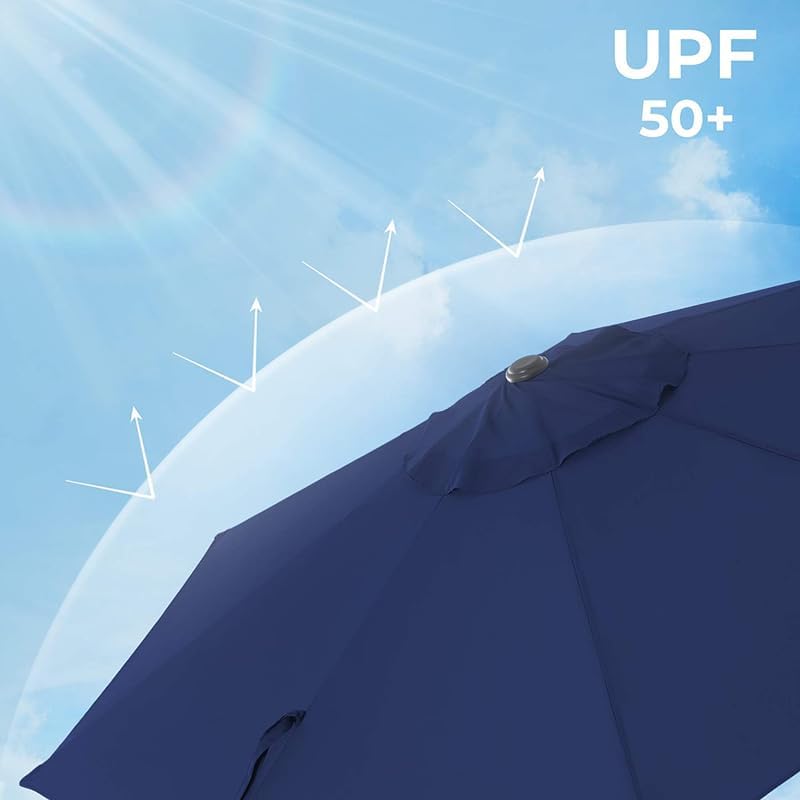 Boutique Home 7‑Foot Outdoor Patio Umbrella – Blue