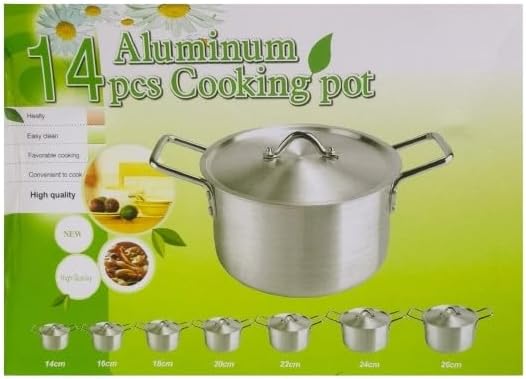 OD 14‑Piece Aluminium Cooking Pot Set (14–26 cm)