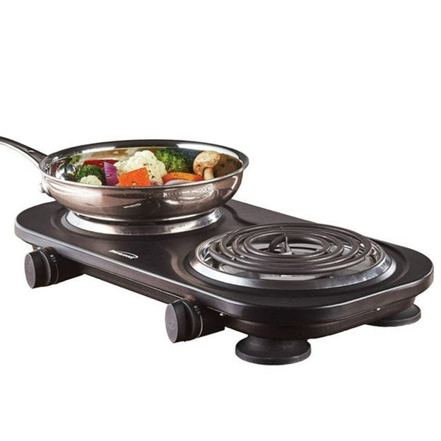 Brentwood 1,500-Watt Double Electric Burner (Black)