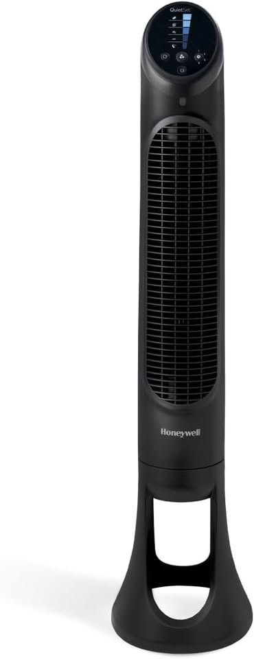 Honeywell Quiet Set 5-Speed Oscillating Tower Fan - 40" - Black