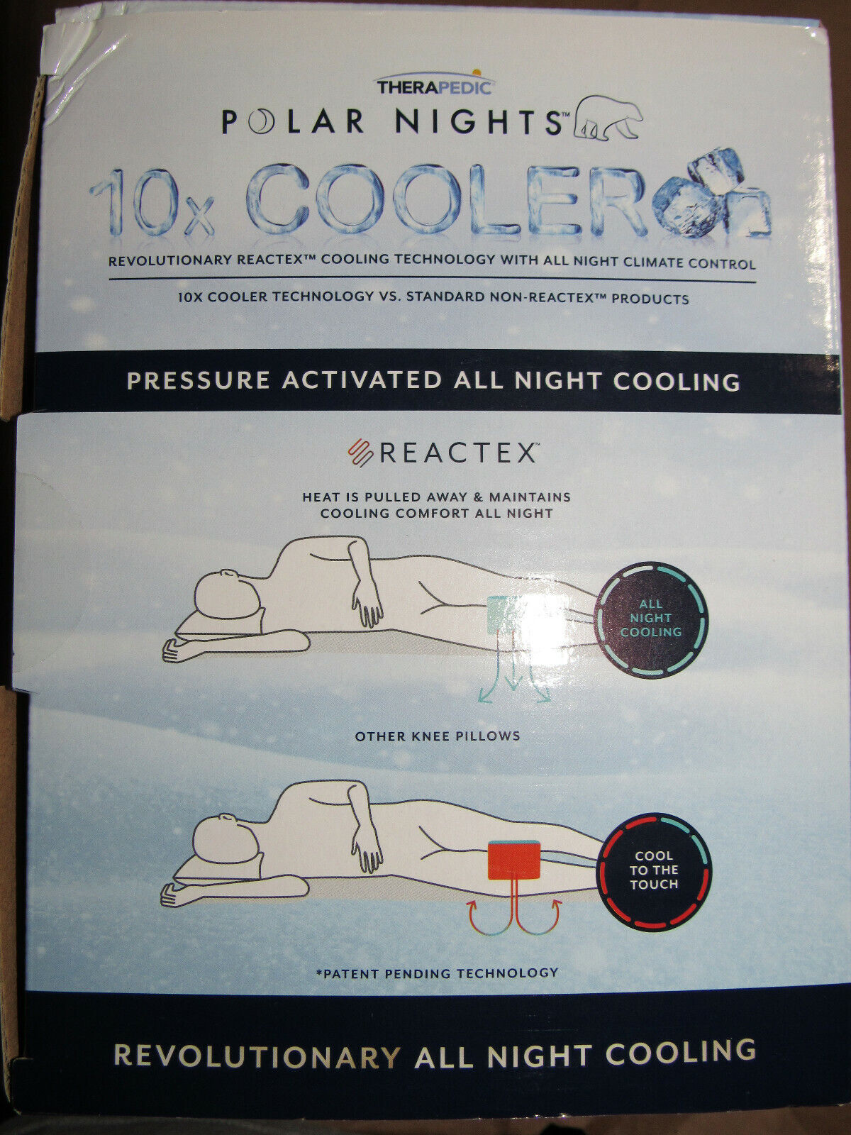 Therapedic Polar Nights Cooling Memory Foam Knee Pillow