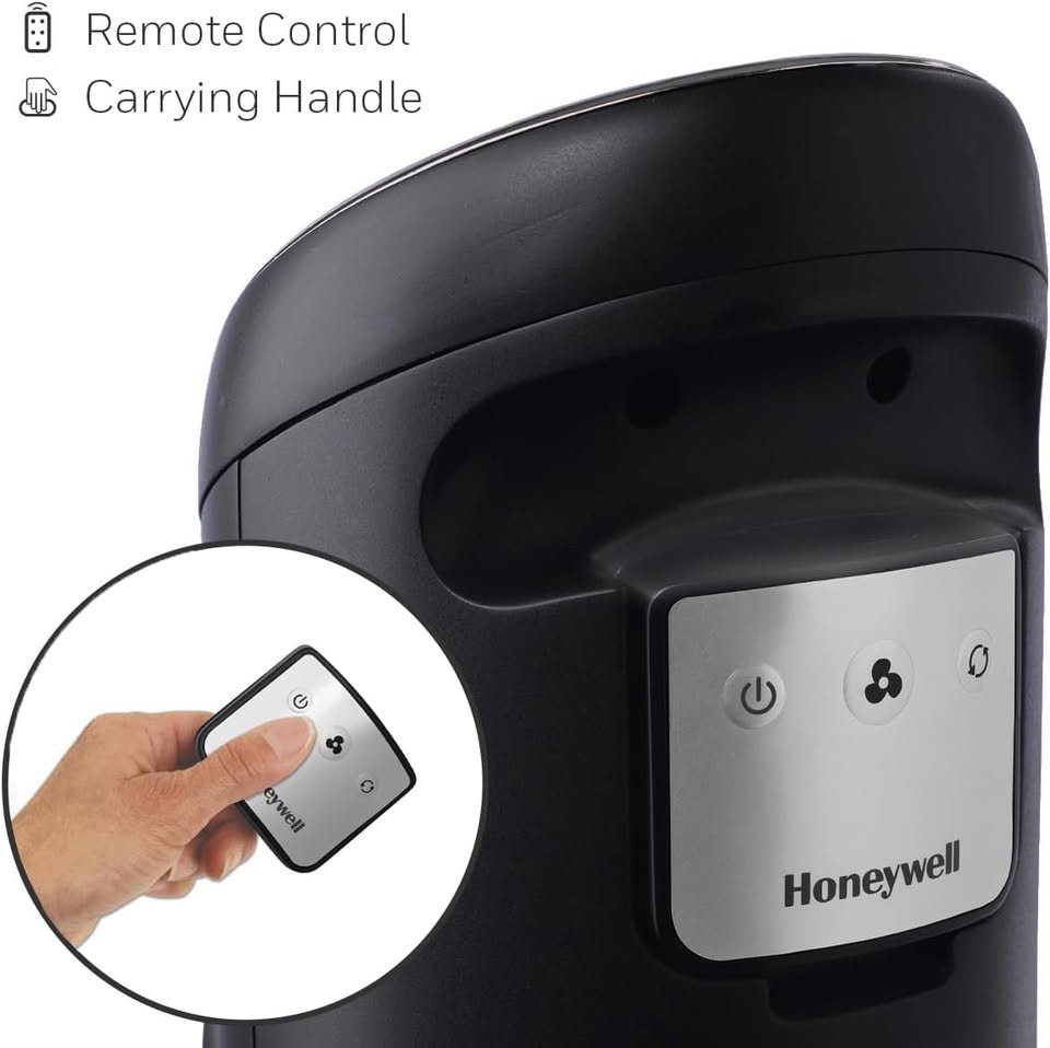 Honeywell Quiet Set 5-Speed Oscillating Tower Fan - 40" - Black