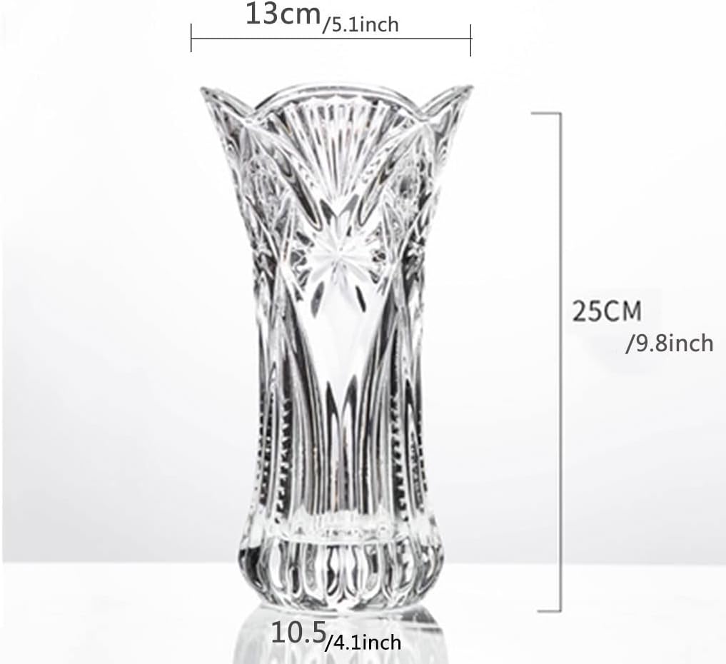 Modern Flower Glass Thickening Design Tsparent s Home s Decoration Wedding Ornaments - 9inch