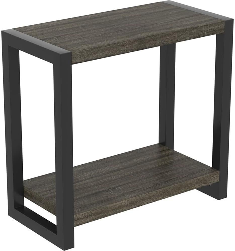 Safdie End Side Accent Table, Dark Grey