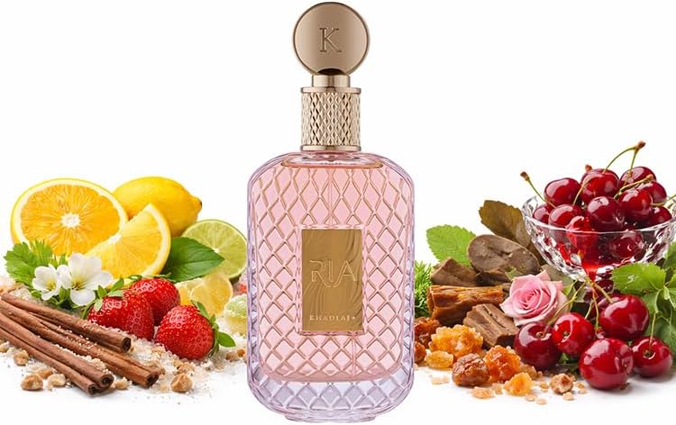 Khadlaj Ria – Fruity, Sweet, Fresh, Musky – Eau de Parfum Spray Long-Lasting Fragrance for Women, 3.4 Ounce / 100 ml