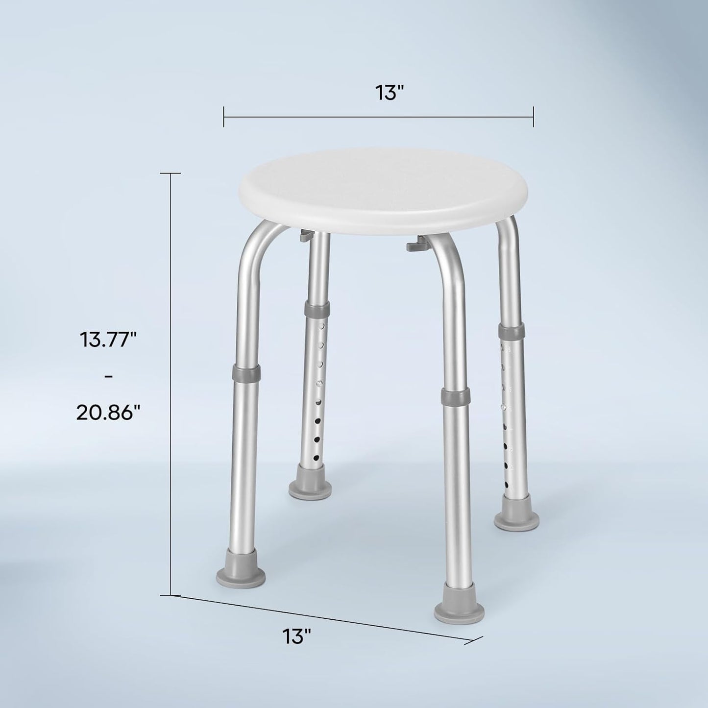 Careboda Adjustable Bath Chair for Inside Shower, Shower Stool with Upgraded Stainless Steel