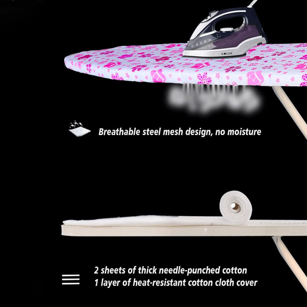 Full Size Premium Ironing Board – 4‐Layer Cushion + Height Adjustments