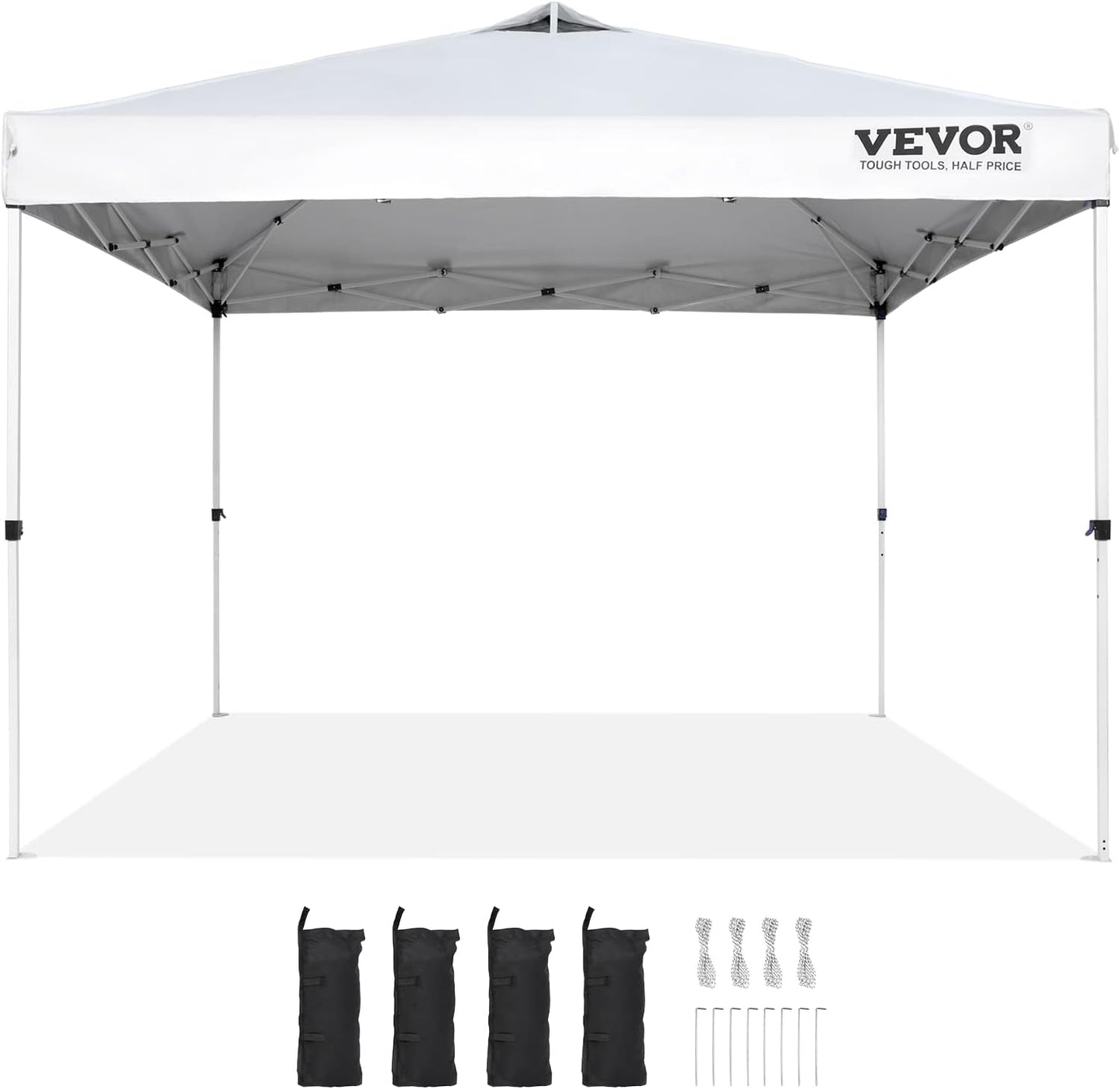 VEVOR 10 x 10 ft Pop‑Up Canopy Tent – White