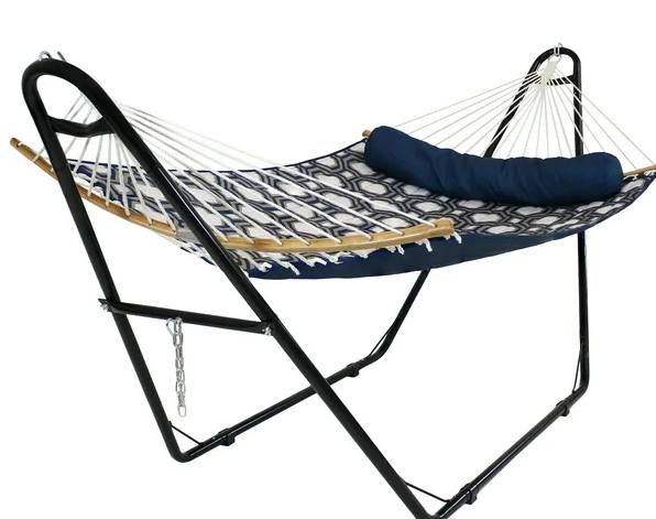 Sunnydaze Heavy-Duty Universal Multi-Use Heavy-Duty Steel Hammock Stand for 9 to 14 Feet Hammocks - 550 lb Weight Capacity - Black