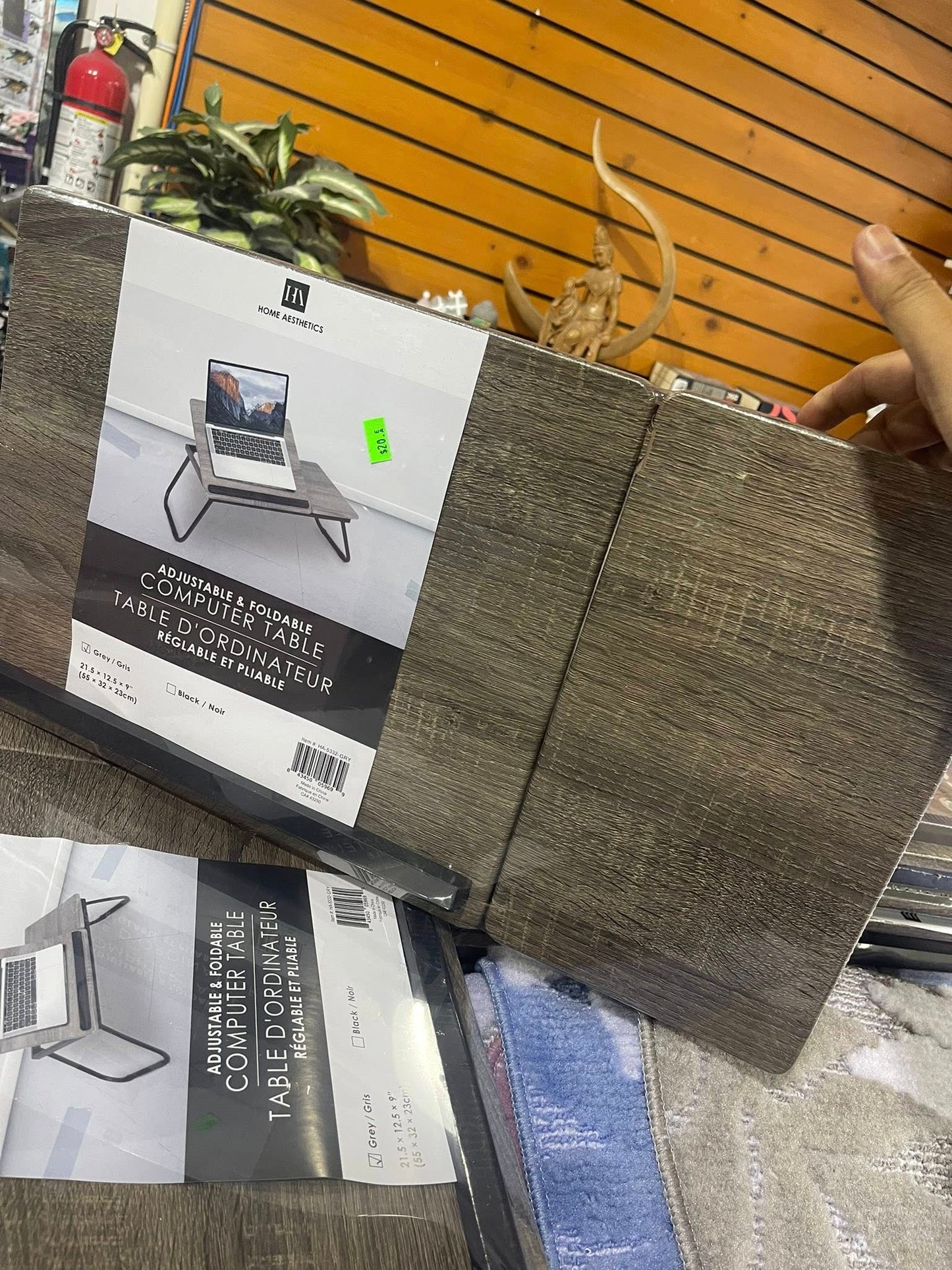 Adjustable Tilting Laptop Folding Table - Stand Bed Table with F