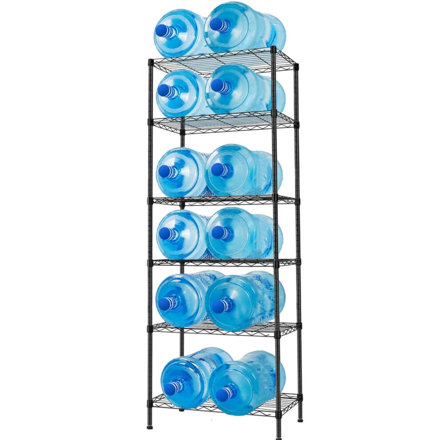 6-Tier Storage Wire Shelving Unit, 660LBS, Freestanding Garage A