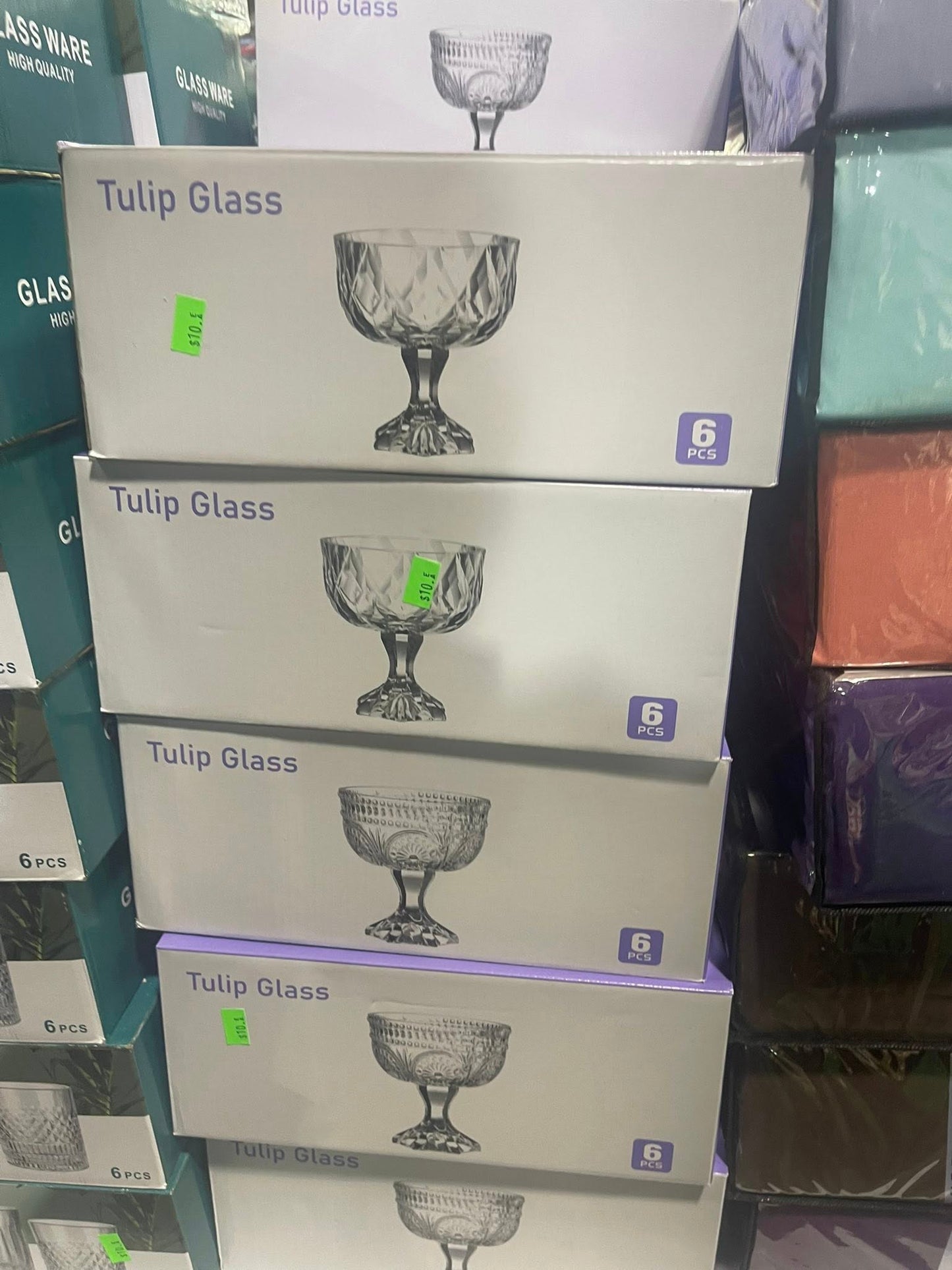 Tulip Glass Dessert Bowl Set – 6 Pieces!