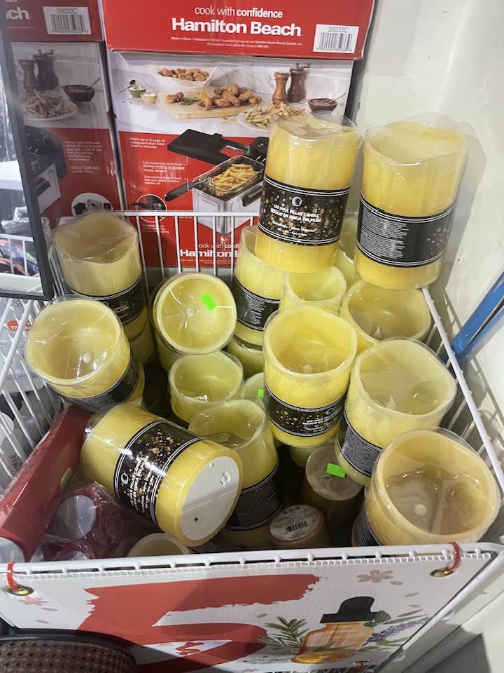 Led Wave Top Unscented Ivory Candle With Timer