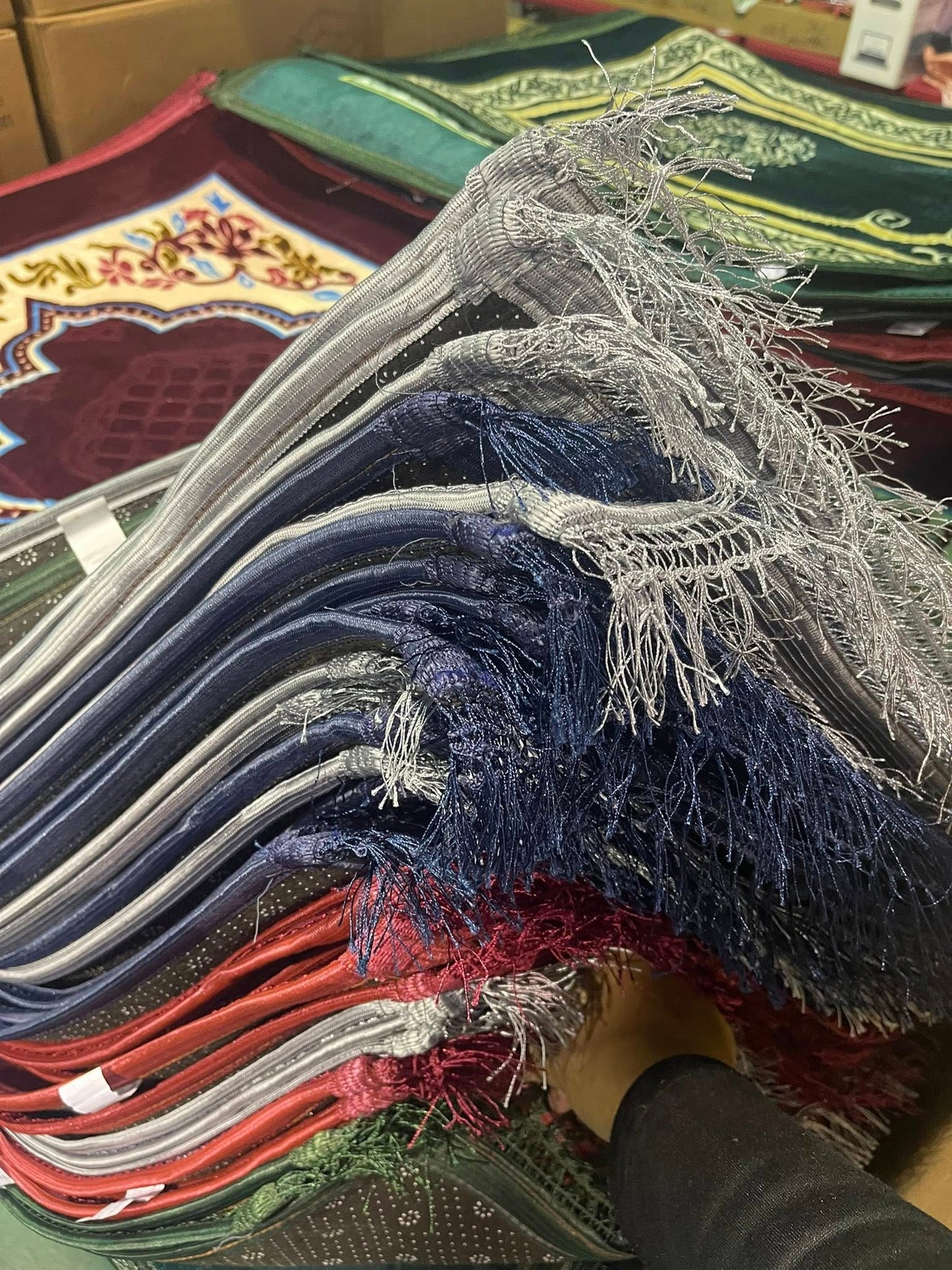 Islamic Prayer Rug Thick Soft Velvet Muslim Mat Unique Arabic Tu