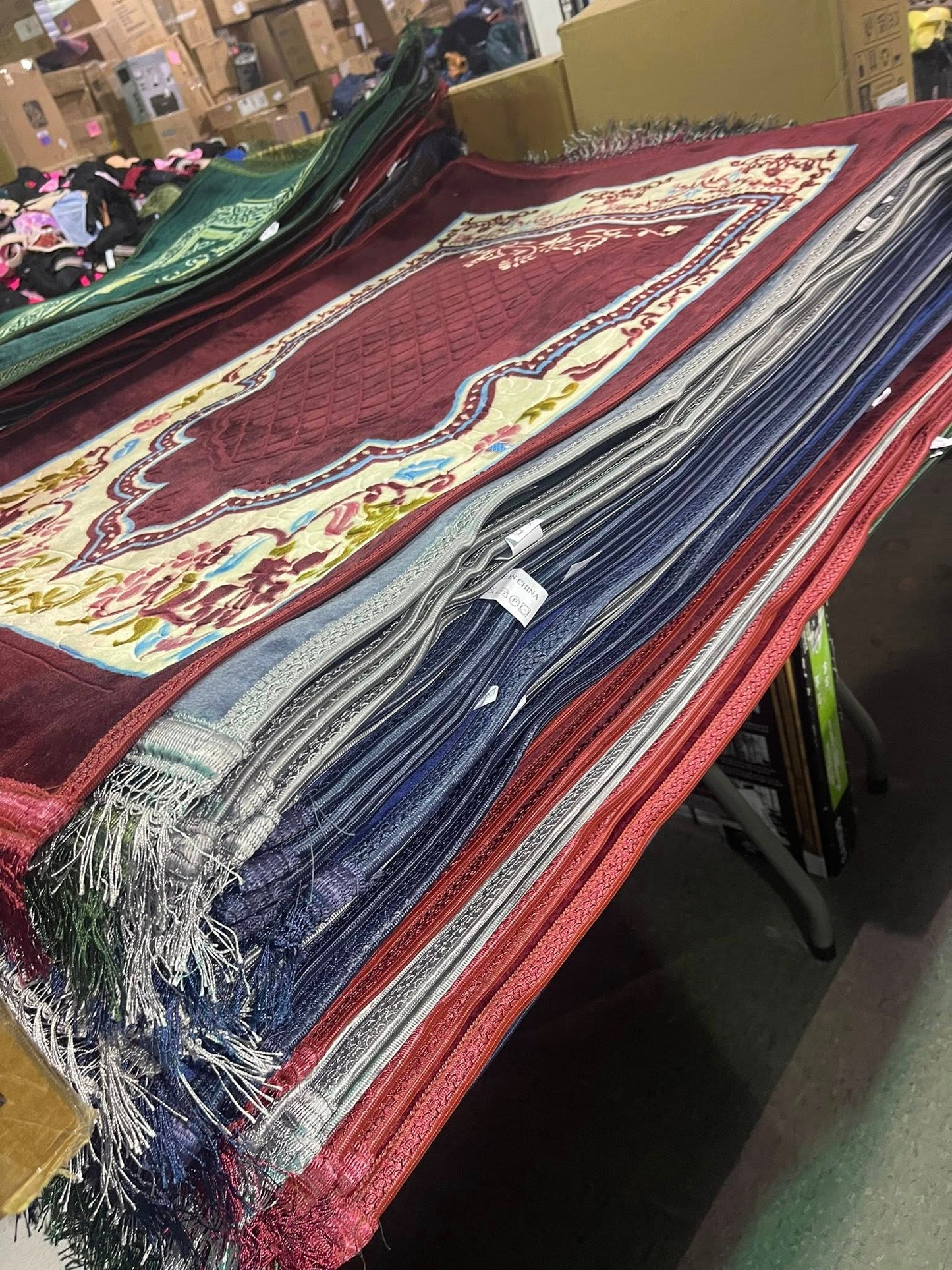 Islamic Prayer Rug Thick Soft Velvet Muslim Mat Unique Arabic Tu