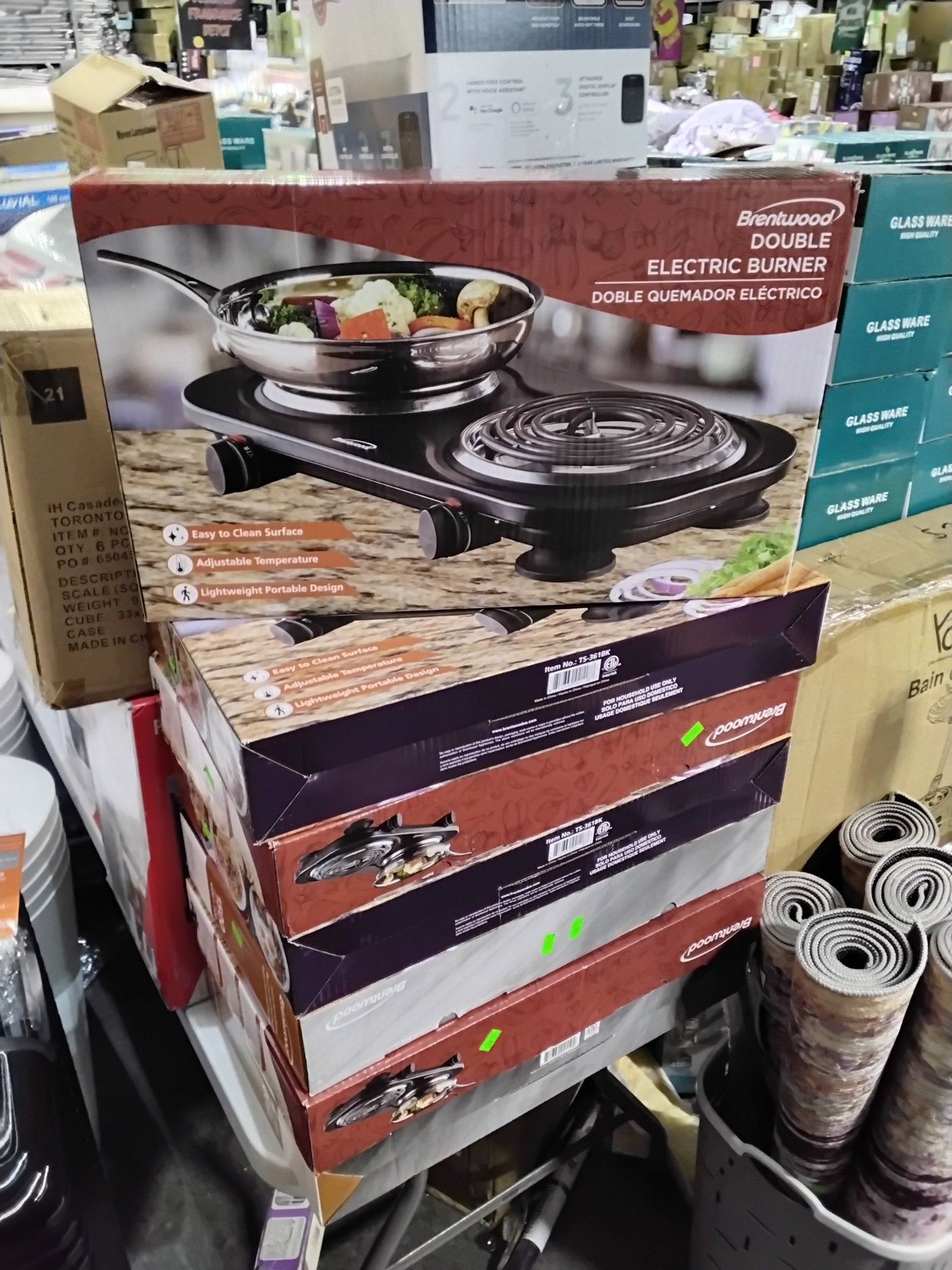 Brentwood 1,500-Watt Double Electric Burner (Black)