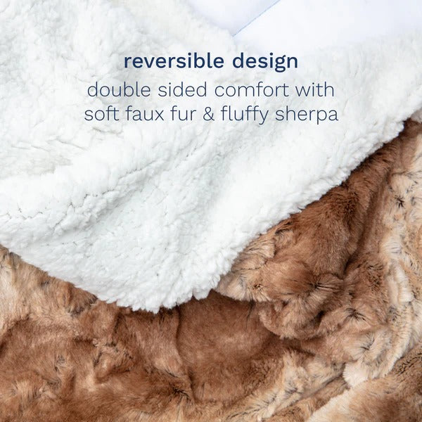Super Soft Faux Fur Sherpa Throw Blankets