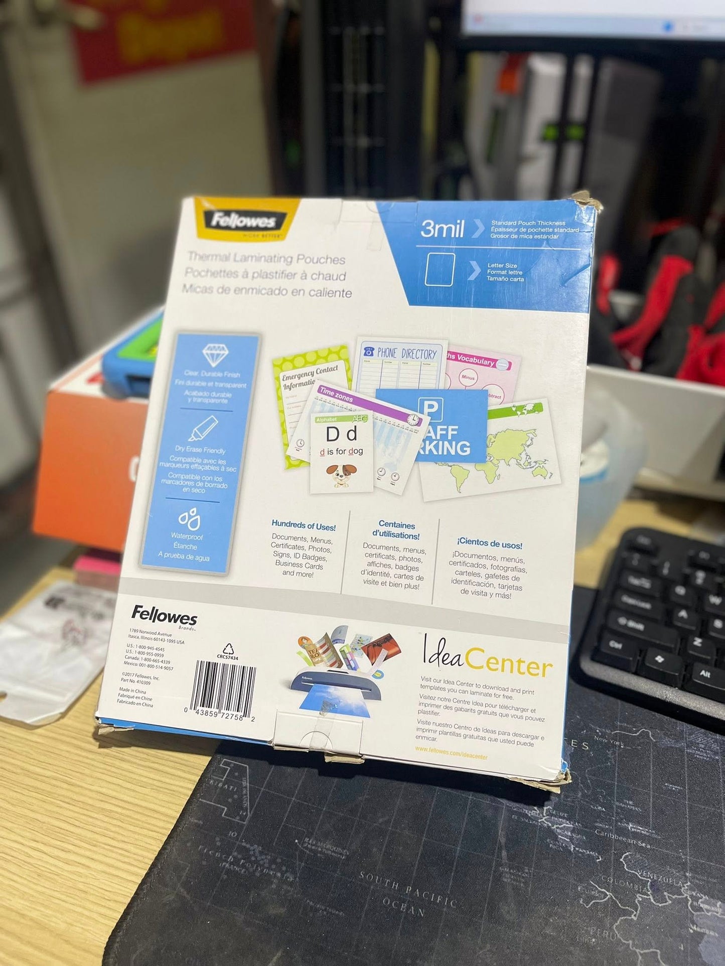 Fellowes Thermal Laminating Pouches - Letter, 3 mil, 200 pack