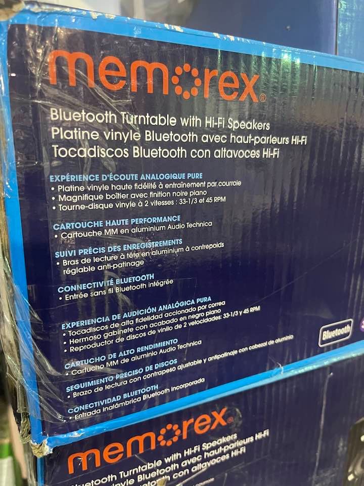 Memorex MX-TT120 Bluetooth Turntable + Stereo Shelf Speakers