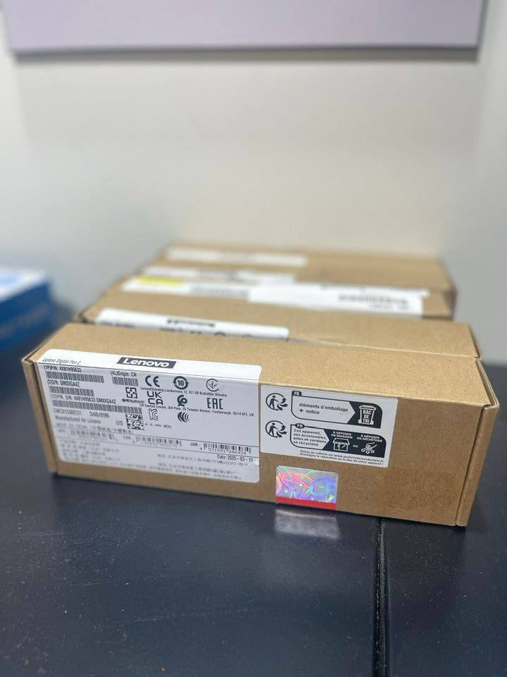 Lenovo Digital Pen 2 (Laptop) - Ultra-Tactile Response - 4,096 Levels of Pressure - Natural Feel Elastometer Pen Tip - Extended Battery Life - Silver, Grey