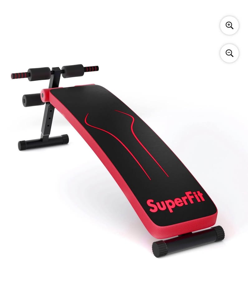 SuperFit Adjustable Weight Bench - Black/Red